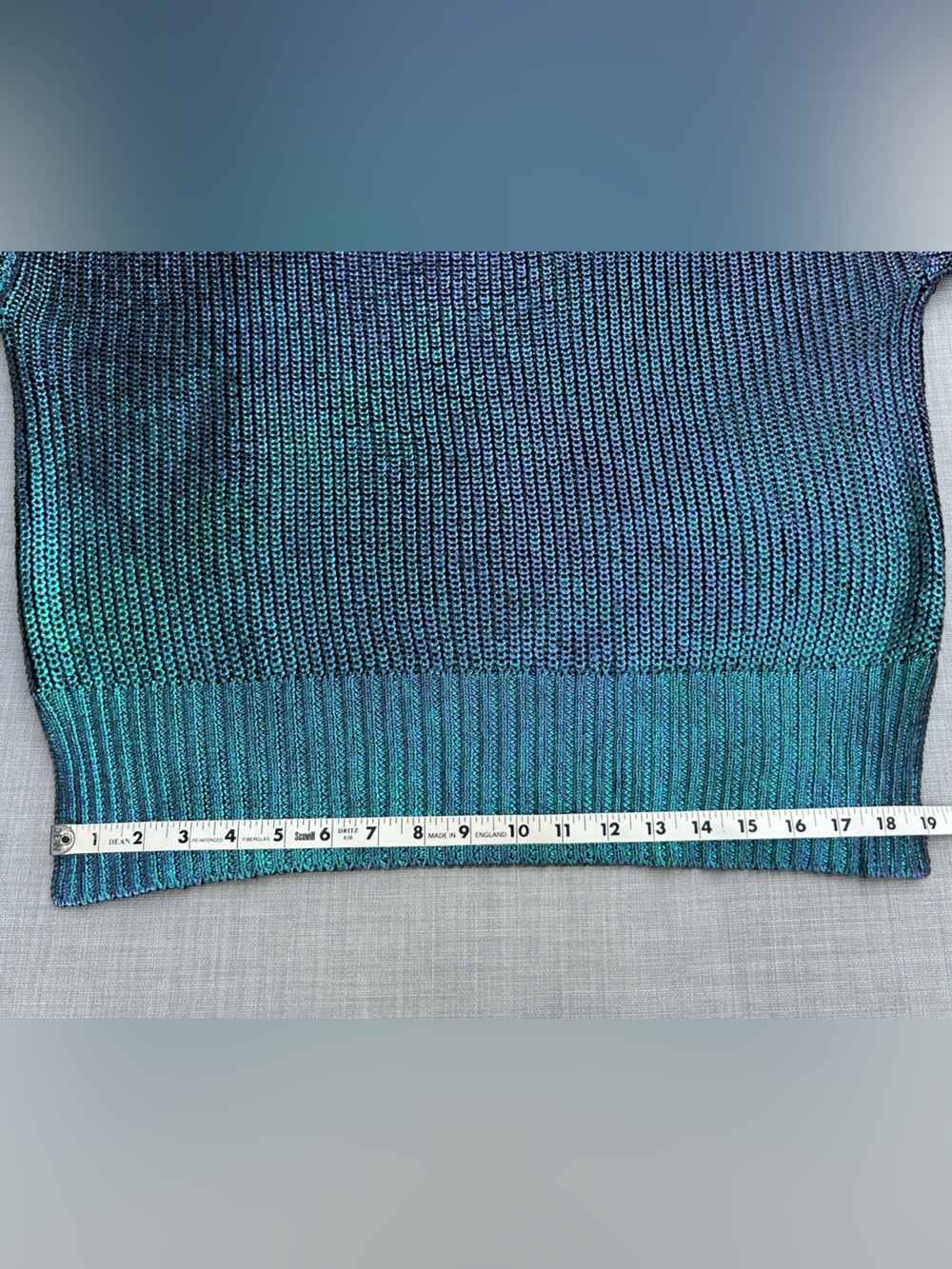Beach Riot x Revolve Callie Metallic Sweater in Galaxy Shine Iridescent Blue XS - Picture 11 of 15